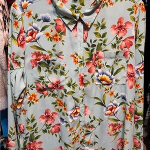 Roz & Ali Floral Print Blouse